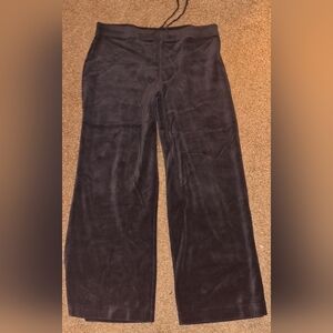 i.e. relaxed Black Velvet Wide-Leg Pants Size Large